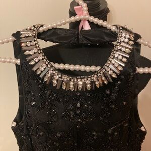 Sherri Hill Black Sequin Mini Dress